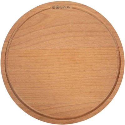 Boska Pizzaplank Amigo M Rond - Borrelplank van Duurzaam Beukenhout - Met opvanggeul - Ø 29 cm
