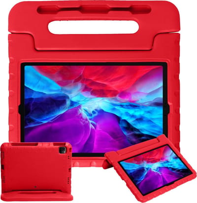 Hoesje - Geschikt voor Apple iPad Pro (2020) - 11 inch - Kinderhoes Shockproof Bumper - Kidsproof Case - Tablethoes - Kinder Hoes Cover - Rood