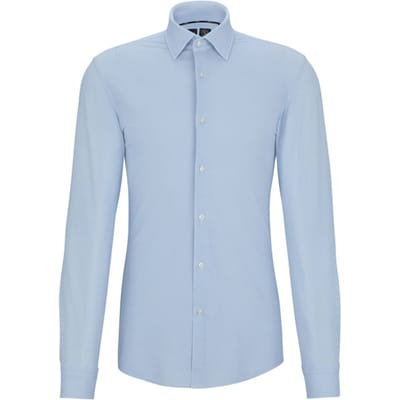 BOSS Black Business hemd lange mouw Blauw P-HANK-kent-C1-222 10241343 0 50503356/451