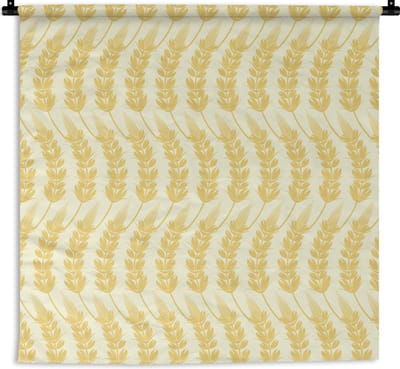 Wandkleed - Wanddoek - Graan - Patronen - Waves - 90x90 cm - Wandtapijt