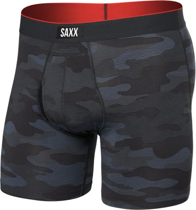 SAXX Heren Boxershort Multi-Sport Mesh - Boxer met BallPark Pouch® PRO - Lichtgewicht Sport Ondergoed - Zwart - M