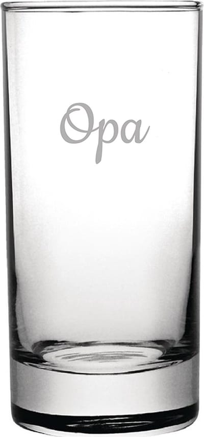 Gegraveerde longdrinkglas 28,5cl Opa