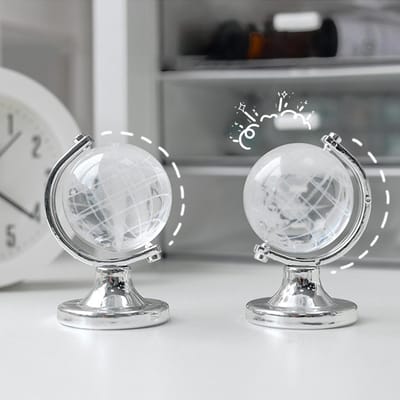 mini kristallen bol draagbaar eenvoudig wereldkaart gravure hoog borosilicaat glas bol tafel decoratieve kunst en ambacht gray
