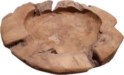 Teakhouten decoratie fruitschaal - 50 cm. - Timberstyle