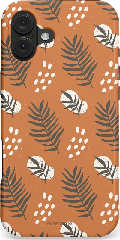 Casetastic hoesje geschikt voor Apple iPhone 16 Plus - MagSafe - Dubbellaagse bescherming - Rustiek ritme - Fashion Case - Terracotta Taupe