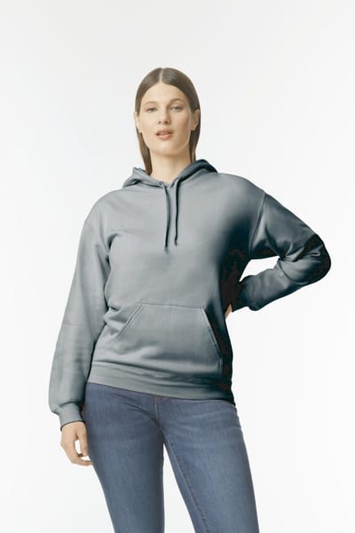 Gildan Sweater met capuchon Midweight Softstyle GISF500 - Dark Heather - S