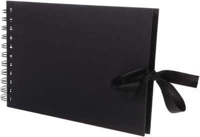 Personaliseerbaar fotoalbum met spiraalbinding en 30 zwarte pagina's voor bruiloften, verjaardagen en speciale gelegenheden, inclusief fotohoeken en stickers