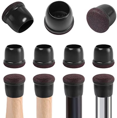 Silicone Stoelpootdoppen met Vilt - 24 Stuks, Bescherming voor Houten Vloeren