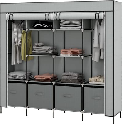 Linnenkast - Kledingkast - Slaapkamer - Kledingkasten - Ladekasten - Kledingrek - Dressing Kasten - Organizer - Donkergrijs