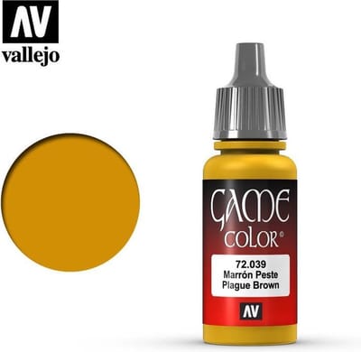 Vallejo Hobbyverf Acrylverf - 72039 Game Color - Plague Brown - Acryl - Verf flesje - 18 ml