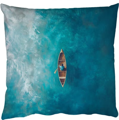 Sierkussens - Kussentjes Woonkamer - 50x50 cm - Bootje - Water - Blauw