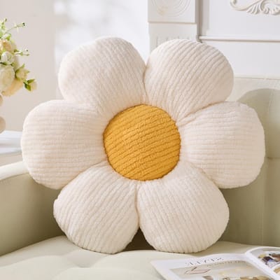 Daity 1 stuk - Bloemenkussen - vorm van zesbladige bloemen - 15,75 inch - pluche kussen - geschikt voor vloerkussens