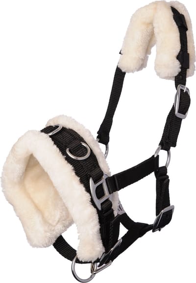 MHS Nylon Kaptoom met bont Pony Zwart