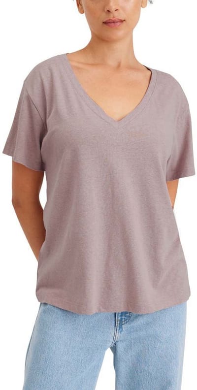 Dockers Deep T-shirt Met Korte Mouwen En V-hals Rood XS Vrouw