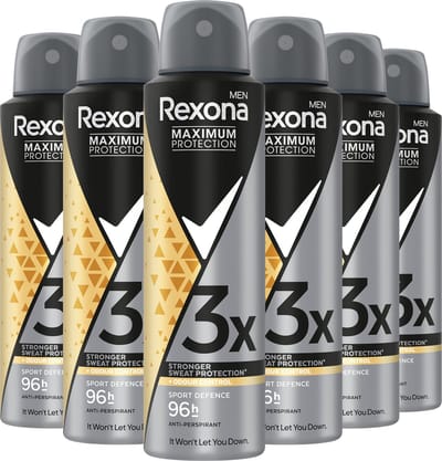 Rexona Men - Anti-Transpirant Spray - Maximum Protection - Sport Defence - 6 x 150 ml - Voordeelverpakking