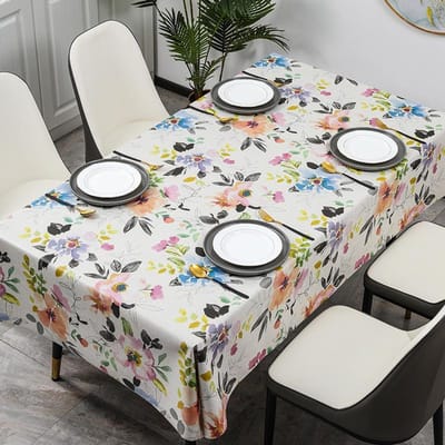 Vintage Bloemenpatroon Bloem Tafelkleed Waterdicht Rechthoekig Tafelkleed Kamer Bruiloftsdecoratie Vuilafstotend Tafelkleed 140-240cm