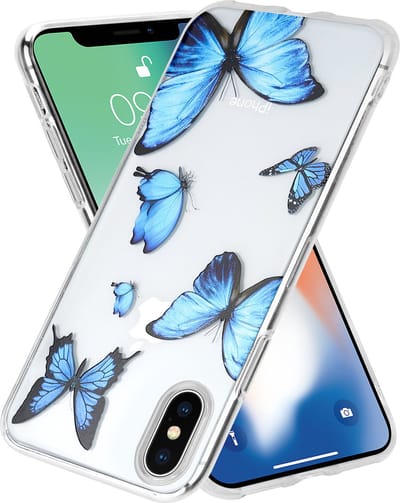 ShieldCase telefoonhoesje geschikt voor Apple iPhone X / Xs hoesje met vlinders - Siliconen hoesje shockproof case - Hoesje met dieren - Design Backcover