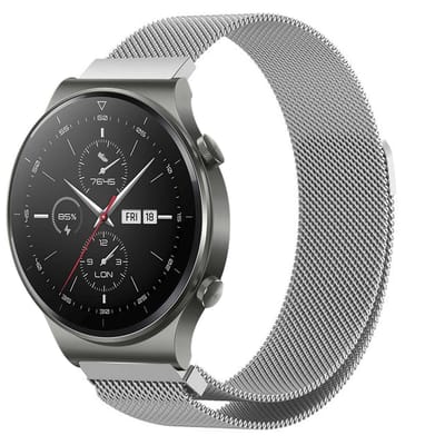 imoshion Milanees Watch bandje voor de Huawei Watch GT 2 / Pro / 2e Sport 46 mm - Zilver