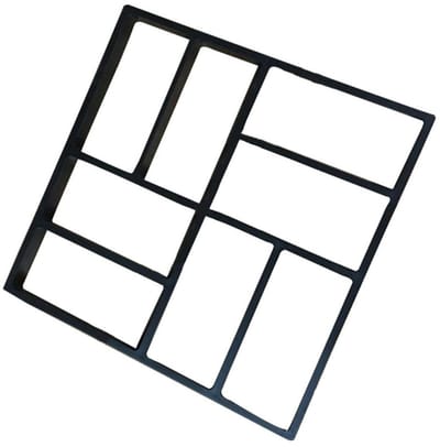 Pad Maker Vorm - Beton Mal - Tuin Decoratie - Herbruikbaar Plastic - 40x40x4 cm - Zwart