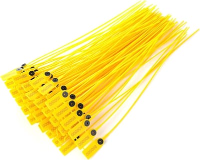 Cocoplus -Label Kabelbinders - Veiligheidszegel - Strak Hangslot - Nummer - Plastic Zegellabels - Geschikt voor Merk - 100 Stuks - 40 Cm - Kleur of model - Rood