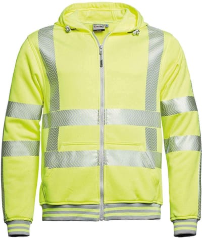 Santino Hooded Werkvest Vermont - Fluor Geel - Maat L