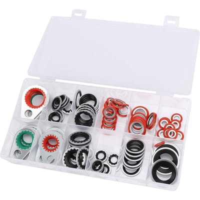 Conditionnement   Port   Kit de Rondelles  Remplacement pour R12 R134A 12 Tailles AC   Port   Kit de Rondelles