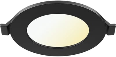LED Downlight Inbouwspot Dimbaar - Brinton Thin - 4W 280lm 120° Bundelhoek - Aanpasbare Lichtkleur 3000K-4000K-6500K - IP40 - Rond - Zwart - Ø85mm Buitenmaat - Ø70mm Zaagmaat