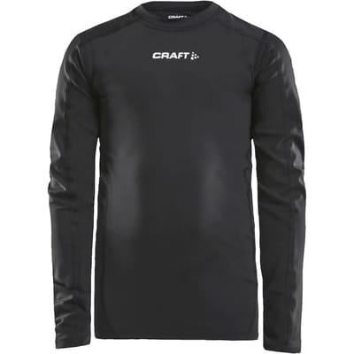 Craft Pro Control Compression Shirt Lange Mouw Kinderen - Zwart | Maat: 146/152