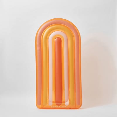 Sunnylife - Pool Floats Luxe Luchtbed Drijvend Rainbow - PVC - Oranje -