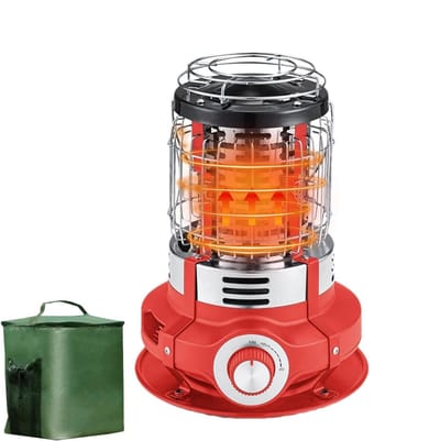 Terrasverwarming Elektrisch - Buitenverwarming Garage - Gezellig Buiten Zitten - Snel Opwarmend 1500W - 5-10m² Bereik - Rood