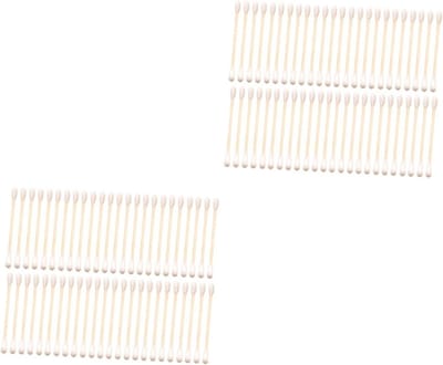 Wattenstaafjes Herbruikbaar - Wattenschijfjes Make-up - Huidverzorging Reiniging - Dubbele Katoenpunten - 600 Stuks - Wit