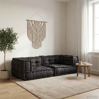 vidaXL - 2-zits - modulaire - bank - 140x70x36 - stof - antracietkleurig