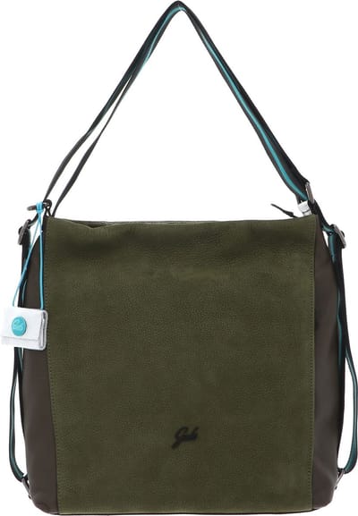 Gabs Leren Schoudertas Rugzak Aissa TG Momu Black Shoulder Bag Verde Oliva Olijfgroen