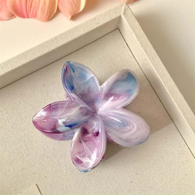 Pince à cheveux en acrylique pour femme, pince à cheveux douce et fraîche, accessoires pour cheveux tendance, épingle à cheveux pour fille, couvre-chef coréen violet