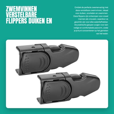 Dailygoods- Zwemvinnen Verstelbaar - Duikvinnen - Snorkelvinnen - Voetflippers - Antislip - Lichtgewicht Roestvrij Staal - Vinnen