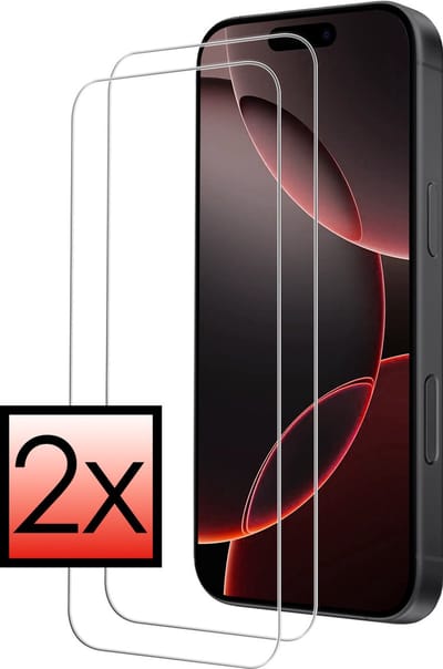 Screenprotector - 2 Stuks - Geschikt voor Apple iPhone 16 Pro - Volledige Dekking - Met Dichte Notch Full protection - Beschermglas - Gehard Glas - Tempered Glass - Screen Protector - Bescherm Cover