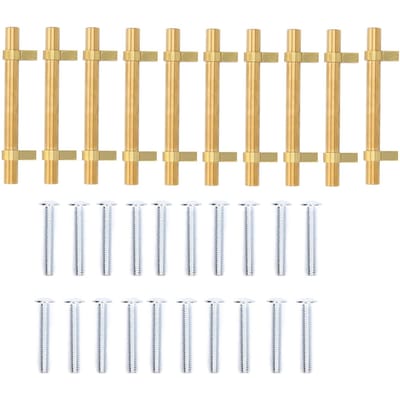 10 pcs Poignées d'armoire Acier inoxydable Moderne Tube creux Tringle de tiroir pour Porte Garde-robe Cuisine Hole Distance 96mm