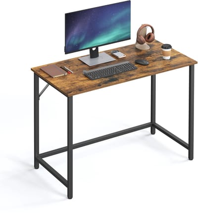 NordHaus Bureau - Computertafel - Industrieel Bureau voor Thuiswerk en Studie - Stalen Frame - Vintage Houtlook - 100 x 50 x 75 cm