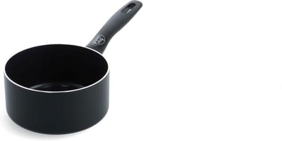 GreenChef Prime keramische inductie steelpan zonder deksel 16cm - 1.5L - PFAS-vrij - Inductie pan - Vaatwasserbestendig - Ovenbestendig tot 160°C - keramische antiaanbaklaag - Gerecylceerd aluminium - Zwart