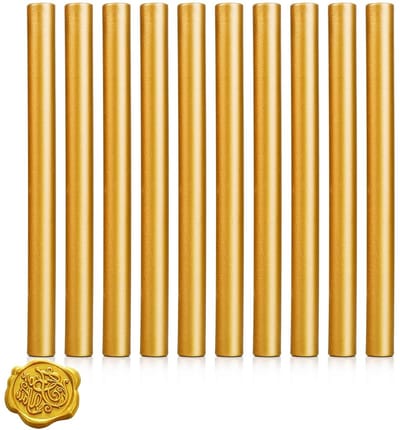 Retro vintage zegelwas voor lijmpistool, 10 stuks zegelwas stiften voor brieven, uitnodigingen en cadeaus