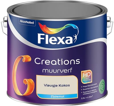 Flexa - Creations Muurverf Zijdemat - Vleugje Kokos - Mengverf - 2,5 L
