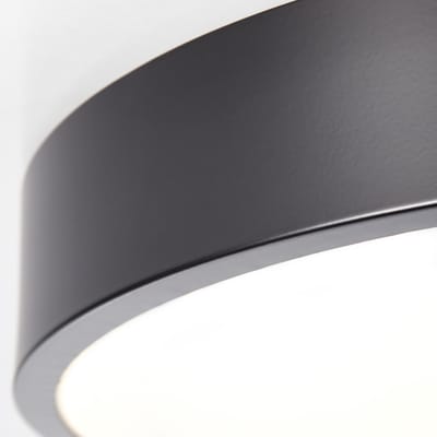 BRILLIANT LED-plafondlamp, aanwezigheidssensor, 33 cm, 2400 lm, 3000K, metaal, zwart