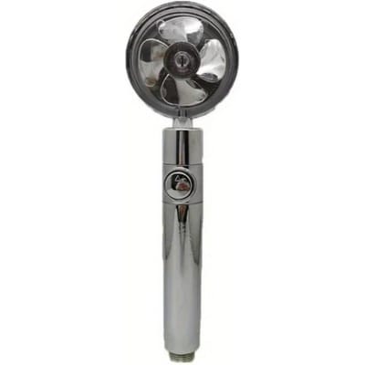 Douchekop 360 Graden Rotatie Waterbesparend Debiet Turbofan Hydraulische Injectie Hogedruk Spuitmond Badkamer Accessoires gray