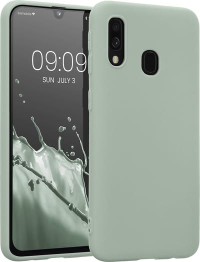 kwmobile telefoonhoesje geschikt voor Samsung Galaxy A40 - Hoesje voor smartphone - Back cover in grijsgroen
