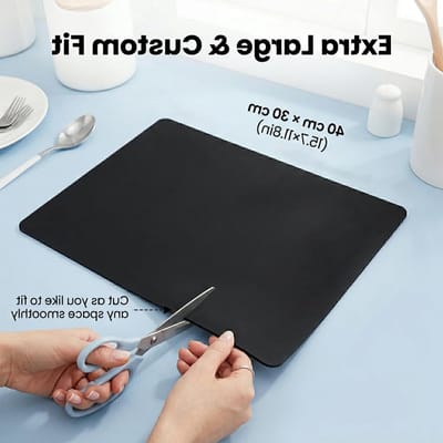 Siliconen Mat - Bakmat Knutselonderlegger - Keuken Beschermen - Hittebestendig tot 230°C - 40 x 30 cm - Zwart