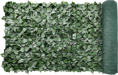 Kunstmatige Klimop Scherm - Privacy Hek Paneel - Tuin Decoratie - Verhoogde Mesh Achterkant - 58.5 x 98 inch - Geel