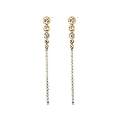 Oorbellen Strass Waterfall Lang - Party - Kerst - Shiny - Feestdagen