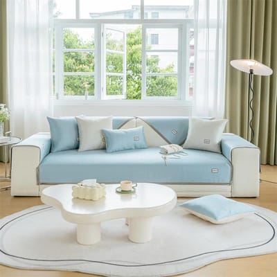 Nieuw Vier Seizoenen Universele Mode Eenvoudig Bankkussen Europees Composiet Bankkussen Rugdoek Zomer IJszijde Bankkussen 70x70cm