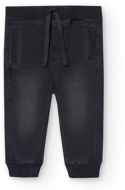 Boboli Fleece Denim Broek Zwart 18 Months Kinderen