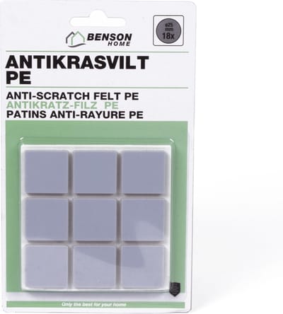 Benson Meubelbeschermers - Anti-krasvilt - Zelfklevend - 25x25 mm - 18 stuks